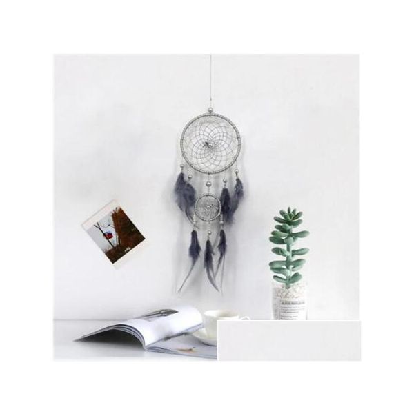 Nouveauté Articles Gris Tworing Dream Catcher Mur Décoration Ins Style Room Hang Act The Role Ofing Gc1849 Drop Deliver Dhzik