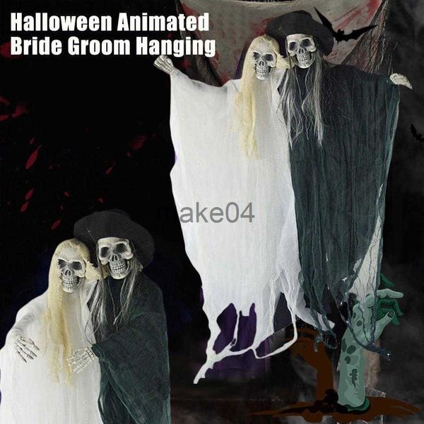 Artículos novedosos Halloween Hanging Ghost Decoración Scary Ghost Ghost Ghost Halloween Kids Sound Temo Toys Funny Bride Performance Light Props WI I3X4 J230815