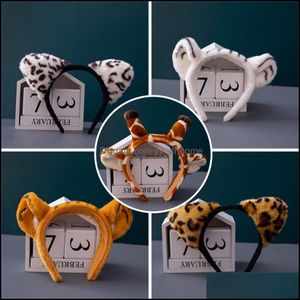 Artículos de novedad Decoración para el hogar Jardín Tigre Leopardo Oreja Animal Diadema Adorno para el cabello Mujer Versátil Encantadora Red Joyería roja Venta al por mayor Gota Del