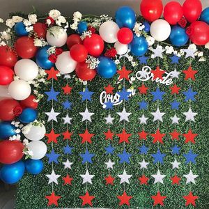 Nieuwe items Independence Day American Star Paper Garland Hanging Pendant Decoratie voor DIY Party USA 4 juli Ornament Home Christmas Decor Z0411