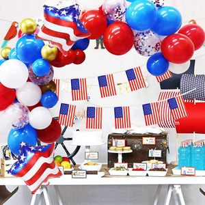 Articles de nouveauté Joymemo American Independence Day Themed Party Decoration Balloons Garland Arch Kit USA Flag Banner 4 juillet Fournions de fête Z0411