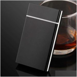 Articles de nouveauté Étui à cigarettes Ladys 20pcs Capacité Tra Thin Cigarettes Boîte Matic Pop Couvercle Porte-tabac Accessoires de poche Drop Deliv Dhjy5