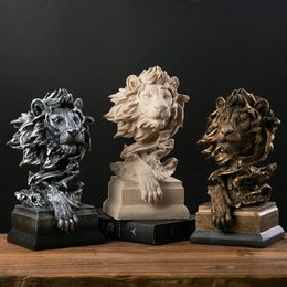 Neuheitsartikel Statue des König der Löwen, dekorative Sammlerfiguren, Dekoration für Zuhause, Büro, Wohnzimmerdekoration, Schreibtisch, Bücherregal, Ornamente, Glücksgeschenk, 231129