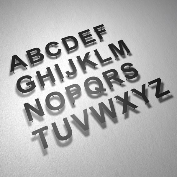 Articles de nouveauté lettres de l'alphabet anglais en métal, conception de nom personnalisé, artisanat d'art, décoration de mariage et de maison sur pied