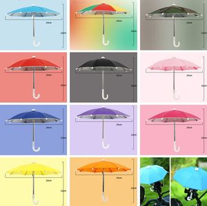 Articles de nouveauté Support de téléphone de vélo de moto Mini parasol parapluie accessoires de décoration de vélo parapluies mobiles en Polyester LT810