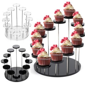 Articles de fantaisie multicouche gâteau rond dessert présentoir bijoux support acrylique anneau étagère pour mariage fête d'anniversaire 230818