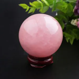 Artículos de novedad, bola de cristal Rosa Natural, adornos en bruto, regalos únicos de vacaciones para recuerdos de familiares y amigos H3M8