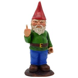 Nieuwe items Naughty Garnome Grappige middelvingertuin Gnome Go Away Lawn Gnome Statue for Garden Decoration G230520
