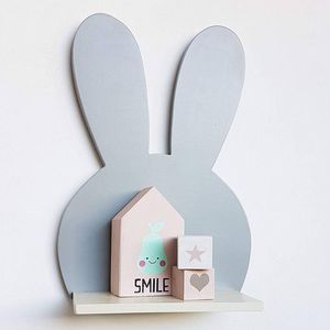 Articles de fantaisie Étagère murale en bois de style nordique Décoration de chambre de bébé pour enfants Beaux lapins Ours Support de rangement Étagères flottantes Décor à la maison Organisateur 221129