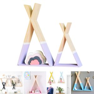 Nieuwheid items Noordige x driehoek houten plank huis muur decoratieve planken voor kinderen boy girls room decor living opslag 221129