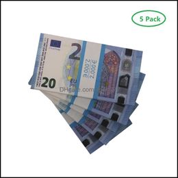 Articles de nouveauté Prop Money Fl Print 2 faces One Stack US Dollar EU Bills pour les films April Fool Day Kids Drop Delivery Home Garden Dhpkg8ECQ