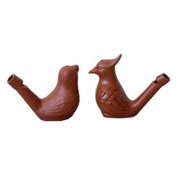 Artículos de novedad Silbato en forma de pájaro de arena púrpura Artículos de novedad Agua Ocarina Canción Chirridos Juguetes para el baño Regalo Hogar Jardín Decoración para el hogar Dhxu1