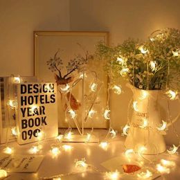 Nieuwheid items Ramadan Lights 15m 10Led Eid Mubarak Star Moon String Lights Ramadan Kareem Home Decoratie 2023 Islamitische moslimlantaarns Decor Z0411