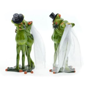 Articles de nouveauté Résine Couple Grenouille Figurines douces Décoration d'intérieur Accessoires Nordique Moderne Statue Bureau Ornement Pour Cadeau 231129