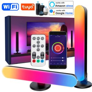 Novelty Items Smart LED Light Bars Music Sync Atmosphere Work with Alexa and Google Home RGB Lights for Gaming TV Room Decoration 230710