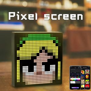 Novelty Items Smart LED Pixel Display Nightlight APP Control Programmable Screen DIY Text Animation Po Frame Art Home Decor Game Room 231113