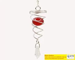 Nieuwheid items Spiral Tail Wind Spinner Stabilisator Stressbal Binnen Buiten Decoratie Roestvrijstalen Winden Chime Pendant8367048