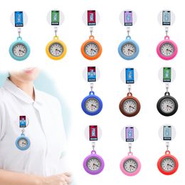Nieuwheid items Square Prime Clip Pocket horloges verpleegster FOB Watch met tweedehands Sile op reversbroche kwarts beweging stethoscoop retra otevk