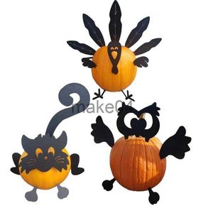 Nieuwe items Thanksgiving Pompoen ornament Fun Feestelijke Pumpkin Metal Turkije Stake Design Indoor Outdoor Garden Decoraties voor Thanksgiving J230815