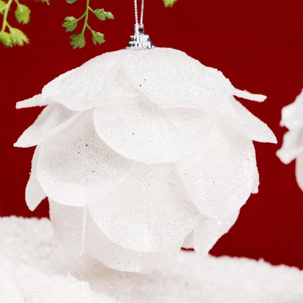 Articles de nouveauté W3JA Noël Pétale Boule De Mousse Pendentif Ensemble De 2 Ornement Suspendu Pour Arbre De Noël Maison Partie Mur Porte Décoration