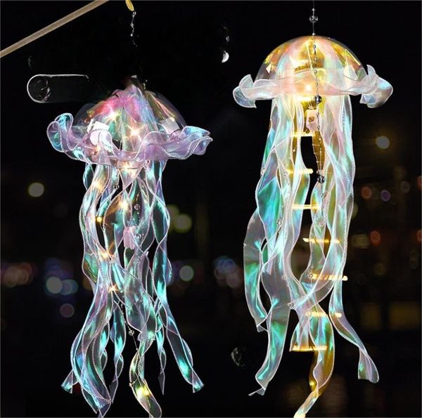 Artículos de novedad Venta al por mayor Beautif Led Globo inflable Medusas con soplador de aire para club nocturno o fiesta Techo colgante Gota Entregar OTSNC