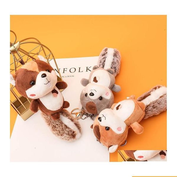 Nouveauté Articles En Gros Creative Écrou Écureuil En Peluche Jouets Grande Queue Poupée Hine Cartable Pendentif Voiture Porte-clés Drop Delivery Home Garden Dhsv4