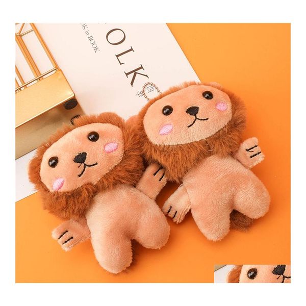 Artículos novedosos, venta al por mayor, muñeco de peluche pequeño, Mini Hine Sun Lion, colgante para bolsa de libros, llavero, entrega directa, jardín en casa Ot9Eo