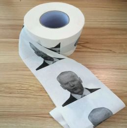 Nieuwigheid Joe Biden Toiletpapierrol Mode Grappige Humor Gag Geschenken Keuken Badkamer Houtpulp Tissue Gedrukt Toiletpapier Servetten BJ