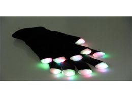 Nouveauté LED gants clignotants coloré doigt lumière gant noël Halloween décorations de fête brillant gant fête rave accessoire en gros8850234