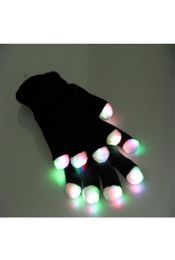 Nouveauté LED gants clignotants coloré doigt lumière gant noël Halloween décorations de fête brillant gant fête rave accessoire en gros2218057