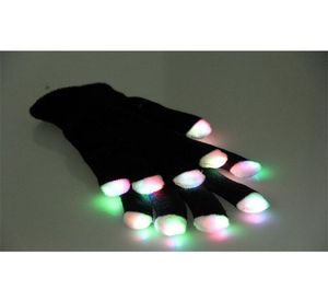 Gants clignotants LED à LED de nouveauté Colorful Light Glove Christmas Halloween Party Decorations Glowing Glove Party Rave Prop Wholes8759481