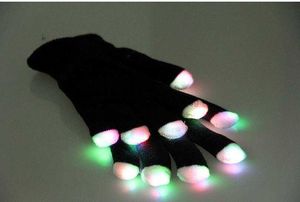 Nouveauté LED Clignotant Gants Coloré Doigt Lumière Gant De Noël Halloween Décorations De Fête gant rougeoyant parti rave prop en gros