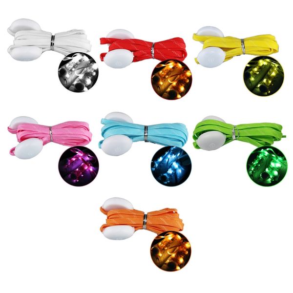 Nouveauté LED Lumière Éclairage Multicolore Charme Danse Courir Sports En Plein Air Club S'allume Clignotant Lacet Cool Party Cordes De Chaussures Lumineuses