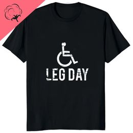 Nouveauté Journée de jambe graphique imprimé bodybuilder tshirt sarcastique drôle fitness gym man t-shirt décontracté moes de mode 240423