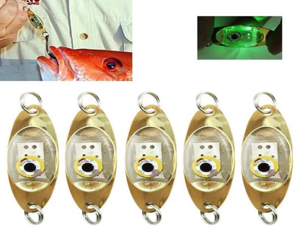Nouveauté éclairage 5 pièces 6 cm24 pouces LED forme d'oeil sous-marin brillant leurre de pêche appât lumière lampe matériel Tool1755123