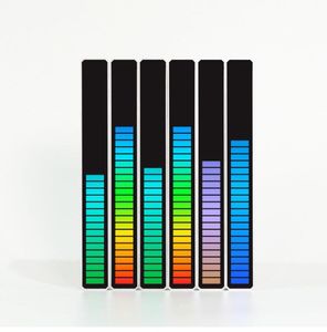 Iluminación novedosa Barra de luces LED control de sonido luces de ritmo de captación, música, fiesta, tubo de luces de color RGB, decoración de automóviles, ahorro de energía USB, luces ambientales de vacaciones en la habitación