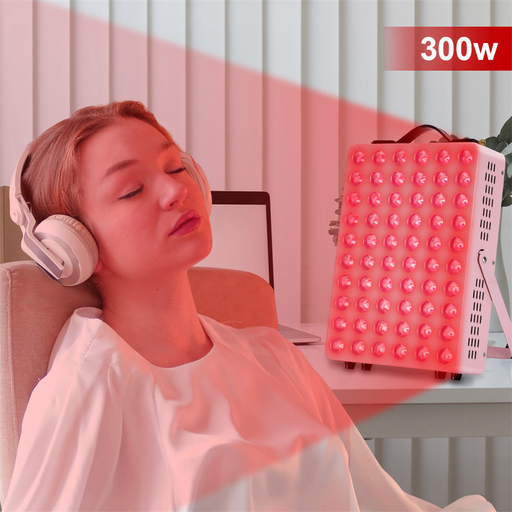 Новинка освещения мини-300 Вт лампа терапии 660 нм 850 нм инфракрасная терапия с таймером 60 светодиодов Высокая мощность Низкий EMF Выходной светодиодный светильник терапии