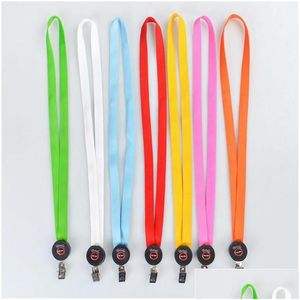 Éclairage de nouveauté Éclairage de nouveauté LED Light Up Lanyard Porte-clés Porte-clés d'identification 3 modes Corde suspendue clignotante 7 couleurs Livraison directe L Dhuxe