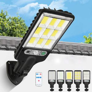 Novidade Iluminação Ao Ar Livre LED Luz de Rua Solar À Prova D 'Água RIR Sensor de Movimento Com 3 Modos de Iluminação Para Jardim Pátio Caminho Quintal Lâmpada de Parede de Garagem P230403