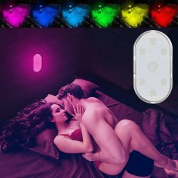 Novedad iluminación dinámica recargable LED luz nocturna decoración de dormitorio pasillo amante lámpara de noche regalo para niños USB para ambiente dropshipp