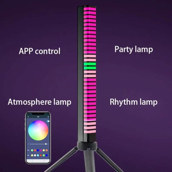Nouveauté éclairage RGB bande de lumière ambiante lumières son activé TYPE-C USB charge Kit de synchronisation de musique avec barre de synchronisation de contrôle APP 32 bits