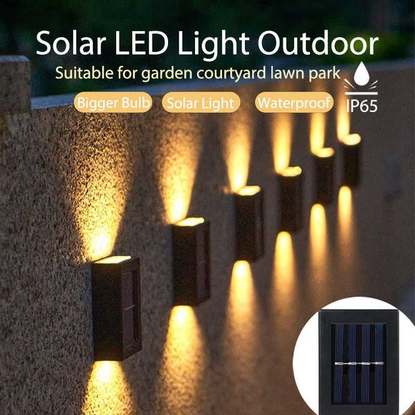 Novedad Iluminación Solar LED Luz exterior Iluminación solar Lámpara Sensor Farolas Exterior Jardín Decoración Guirnalda Impermeable Luz de pared solar P230403