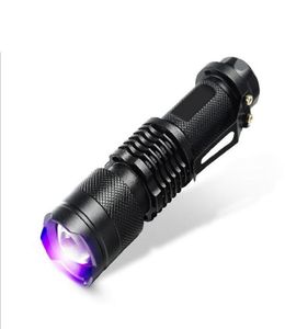 Novelty Lighting UV flashlight Mini LED Torch 395nm blacklight Wavelength Violet Light UV 9 LED Flash Light Torcia Linterna Aluminum1843142