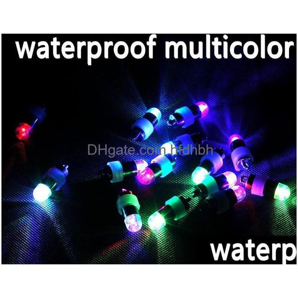 Novedad iluminación Waterpoof Mini luz LED fiesta linterna de papel globo luces sumergibles lámpara floral jarrones de boda decoración de cuenco C Dh5Ht