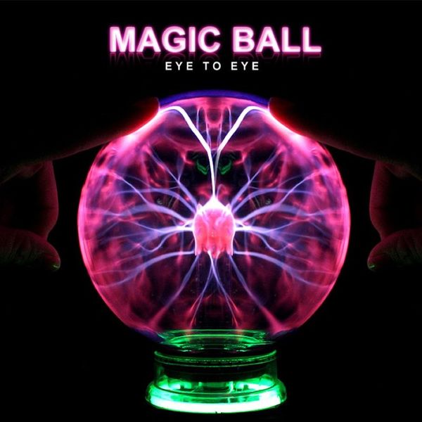 Nouveauté boule de plasma magique lumière 3 4 5 6 pouces veilleuse noël enfants cadeau verre lampe à plasma décor de fête lumières de table 201028291w