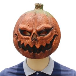 Masque de nouveauté Halloween Costume Party accessoires Latex Pumpkin Head Mask Costume Mask for Adult Cosplay Party Decoration 240326