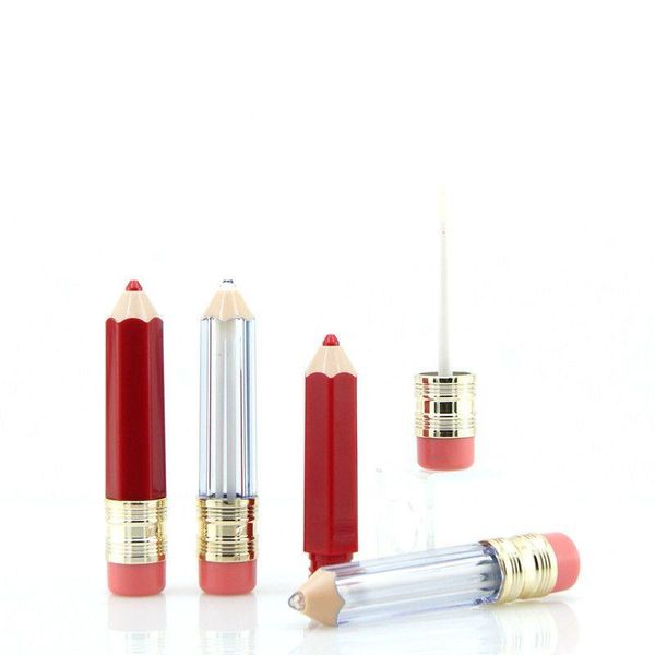 Tubes de brillant à lèvres vides en forme de crayon, conteneurs de tubes de brillant, mini bouteilles d'huile à lèvres rechargeables transparentes 5ml Fwlii