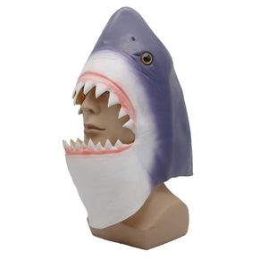 Nieuwheid Shark Head Mask Halloween Masquerade Party Dier Latex Horror Engere masker Viskop Perifere masker Hood Cos Cos Props T200703