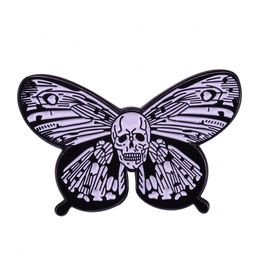 Nieuwheid Skull Mot Butterfly Dead Hippie Punk Rock Email Broche Pins Badge Rapel Pinnen Alloy Metal Fashion Sieraden Accessoires