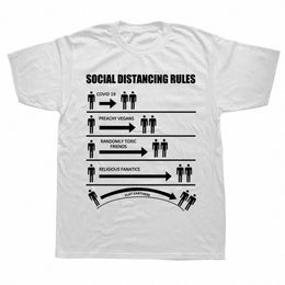 nouveauté règles de distance sociale drôle terre plate t-shirts streetwear à manches courtes cadeaux d'anniversaire style d'été t-shirt hommes 09Pw #